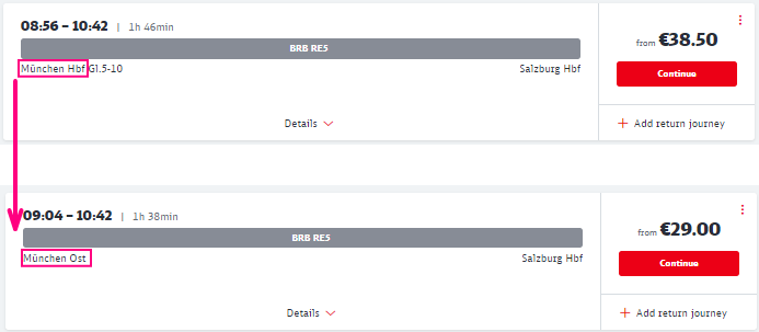 ミュンヘンからザルツブルグ　チケット購入方法